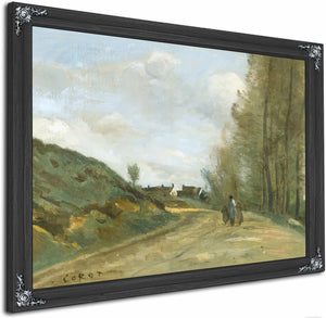 La Route De Gouvieux Pres De Chantilly By Jean Baptiste Camille Corot