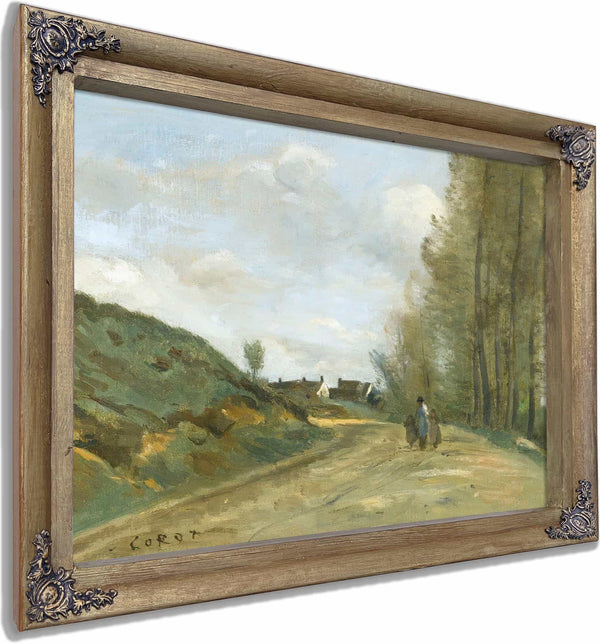 La Route De Gouvieux Pres De Chantilly By Jean Baptiste Camille Corot