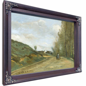 La Route De Gouvieux Pres De Chantilly By Jean Baptiste Camille Corot