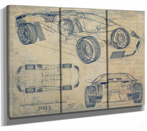 Lamborghini Aventador Roadster 2013 Wall Art from Bella Frye.