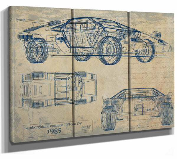 Lamborghini Countach 5000 Qv With Hq Interior 1985 Wall Art from Bella Frye.