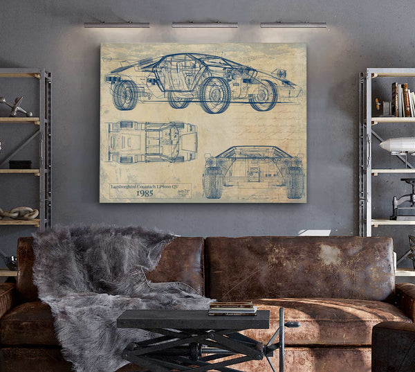 Lamborghini Countach 5000 Qv With Hq Interior 1985 Wall Art from Bella Frye.