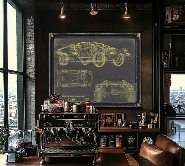 Lamborghini Countach 5000 Qv With Hq Interior 1985 Wall Art from Bella Frye.