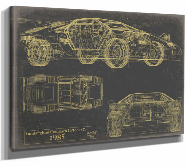 Lamborghini Countach 5000 Qv With Hq Interior 1985 Wall Art from Bella Frye.