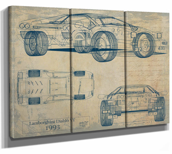 Lamborghini Diablo Vt 1993 Wall Art from Bella Frye.