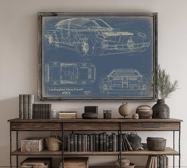 Lamborghini Miura p400sv 1971 Wall Art from Bella Frye.