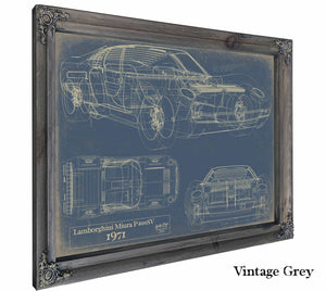 Lamborghini Miura p400sv 1971 Wall Art from Bella Frye.