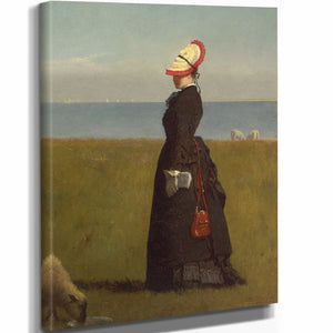 Eastman Johnson 11" x 14" / Stretched Canvas Wrap Lambsnantucket By Eastman Johnson