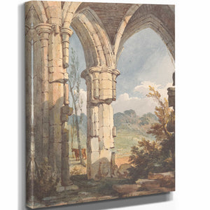 Thomas Sully Landscape Looking Through Ruined Archway By Thomas Sully