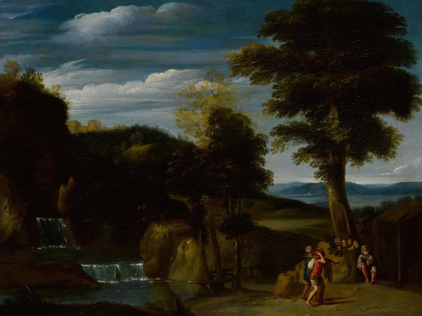 Domenichino Landscape With A Hermit By Domenichino