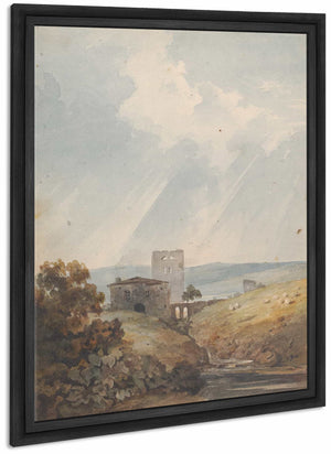 Landscape With Castle Hills And Mountains By Thomas Sully