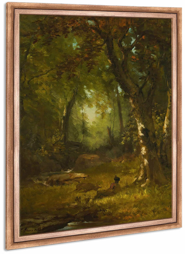 Landscape With Huntsman By George Inness