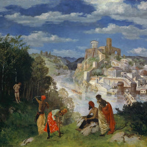 Albert Welti Landscape With The Martyrdom Of Saint Sebastian By Albert Welti