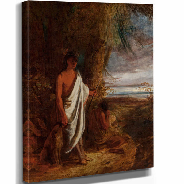 Robert Walter Weir 11" x 14" / Stretched Canvas Wrap Last Of The Mohicans By Robert Walter Weir