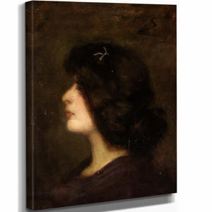 Alice Pike Barney 11" x 14" / Stretched Canvas Wrap Laura At Fifteen By Alice Pike Barney