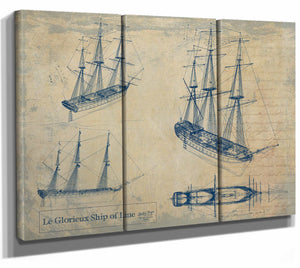 Le Glorieux Ship of Line Wall Art from Bella Frye.