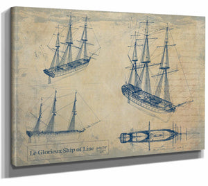 Le Glorieux Ship of Line Wall Art from Bella Frye.