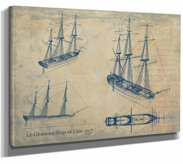 Le Glorieux Ship of Line Wall Art from Bella Frye.