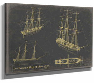 Le Glorieux Ship of Line Wall Art from Bella Frye.