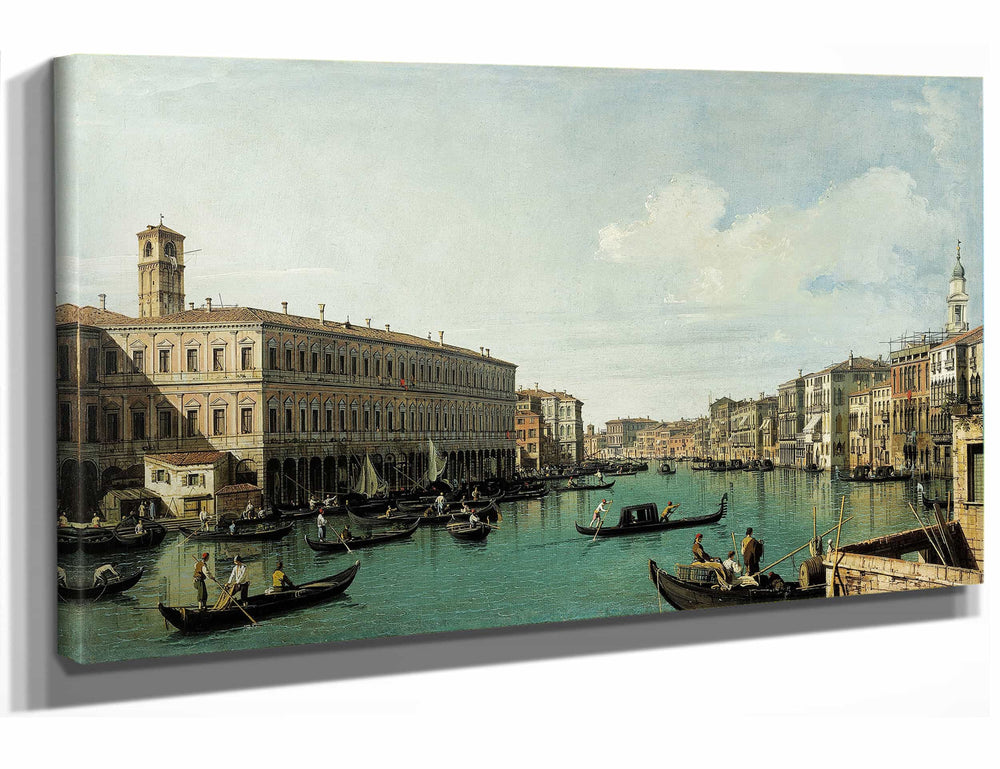 Canaletto Le Grand Canal Vu Du Pont Du Rialto By Canaletto