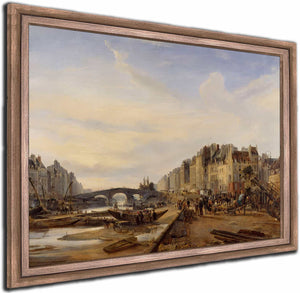 Le Pont Marie Et Le Port Saint Paul By Charles Louis Mozin