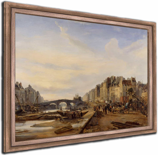 Le Pont Marie Et Le Port Saint Paul By Charles Louis Mozin