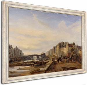 Le Pont Marie Et Le Port Saint Paul By Charles Louis Mozin