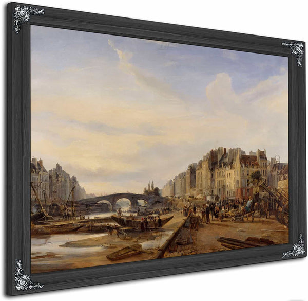 Le Pont Marie Et Le Port Saint Paul By Charles Louis Mozin