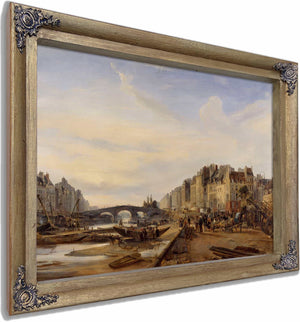 Le Pont Marie Et Le Port Saint Paul By Charles Louis Mozin