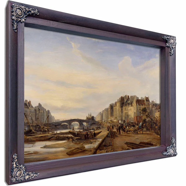 Le Pont Marie Et Le Port Saint Paul By Charles Louis Mozin