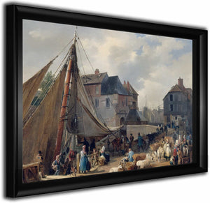 Le Port Dhonfleur Lembarquement Des Bestiaux By Auguste Xavier Leprince