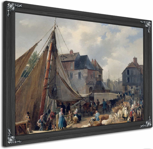 Le Port Dhonfleur Lembarquement Des Bestiaux By Auguste Xavier Leprince