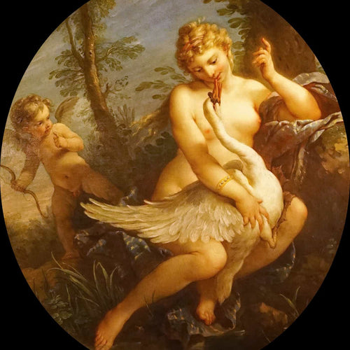 Charles Joseph Natoire Leda Et Le Cygne By Charles Joseph Natoire