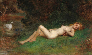 Arthur Von Ferraris Leda Und Der Schwan By Arthur Von Ferraris