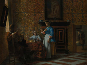 Pieter De Hooch Leisure Time In An Elegant Setting (Ca 1663–65) By Pieter De Hooch