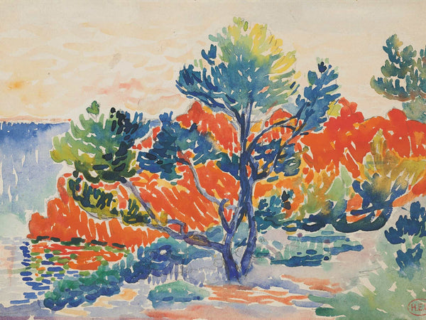 Henri Edmond Cross Les Roches Rouges A Agay By Henri Edmond Cross