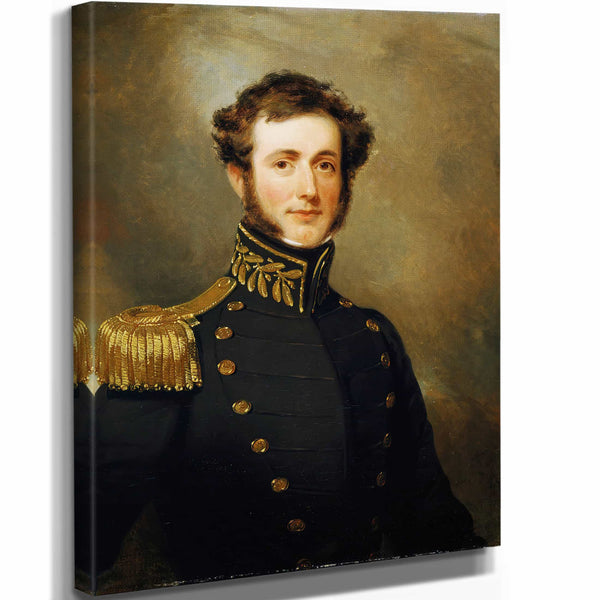 Henry Inman 11" x 14" / Stretched Canvas Wrap Lieutenant Philip Augustus Stockton By Henry Inman