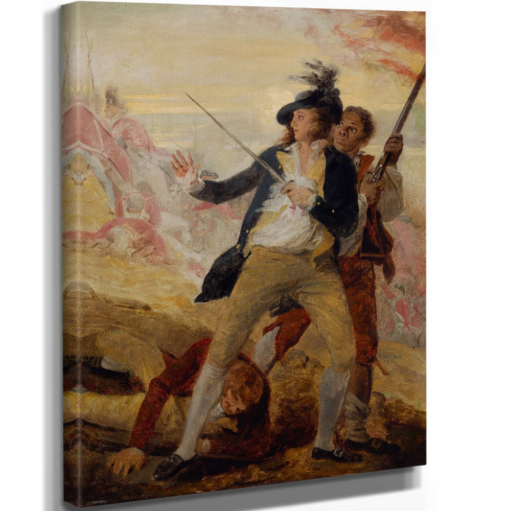 John Trumbull 11" x 14" / Stretched Canvas Wrap Lieutenant Thomas Grosvenor And Servant By John Trumbull