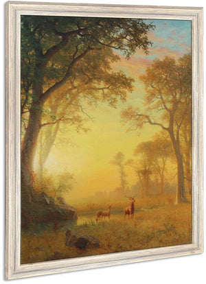 Light In The Forest By Albert Bierstadt