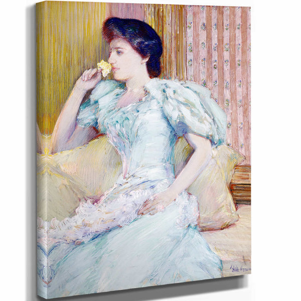 Childe Hassam 11" x 14" / Stretched Canvas Wrap Lillie By Childe Hassam