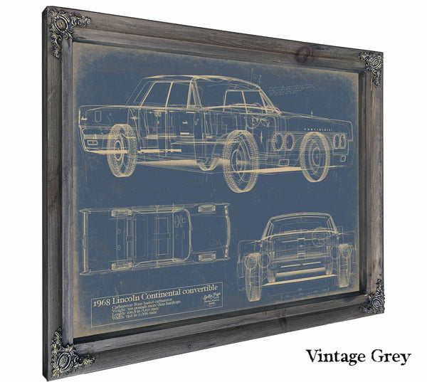 Lincoln Continental Convertible 1968 Wall Art from Bella Frye.