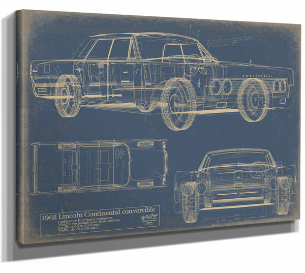 Lincoln Continental Convertible1968 Wall Art from Bella Frye.