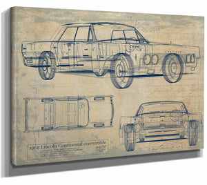 Lincoln Continental Convertible1968 Wall Art from Bella Frye.