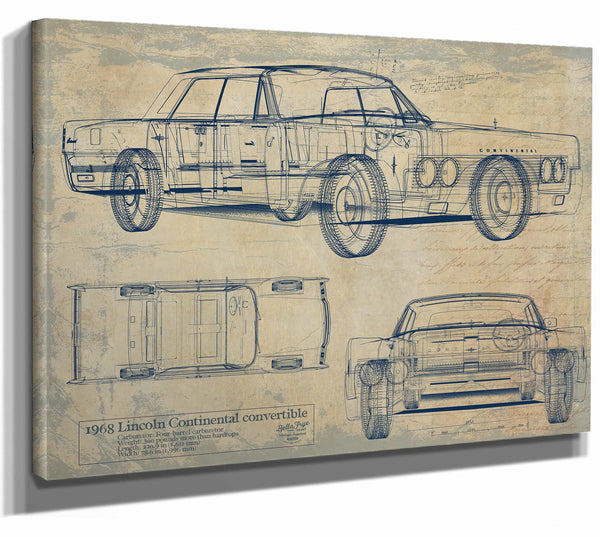 Lincoln Continental Convertible1968 Wall Art from Bella Frye.