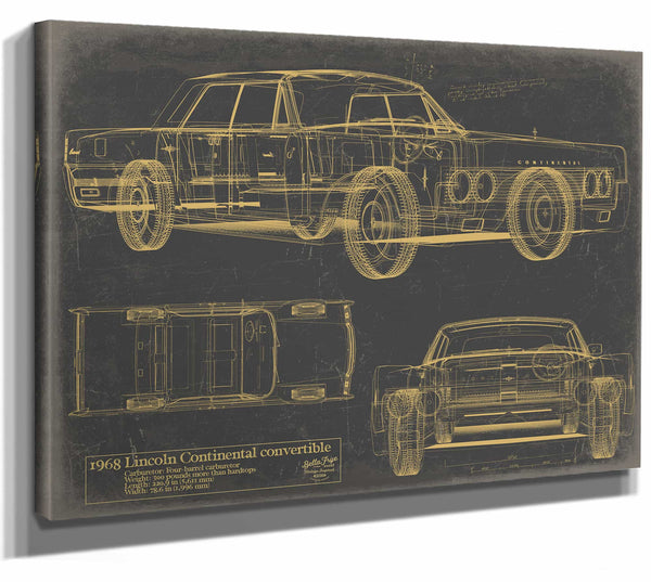 Lincoln Continental Convertible1968 Wall Art from Bella Frye.