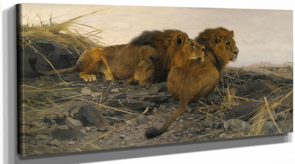 Wilhelm Kuhnert Lions At Watch By Wilhelm Kuhnert