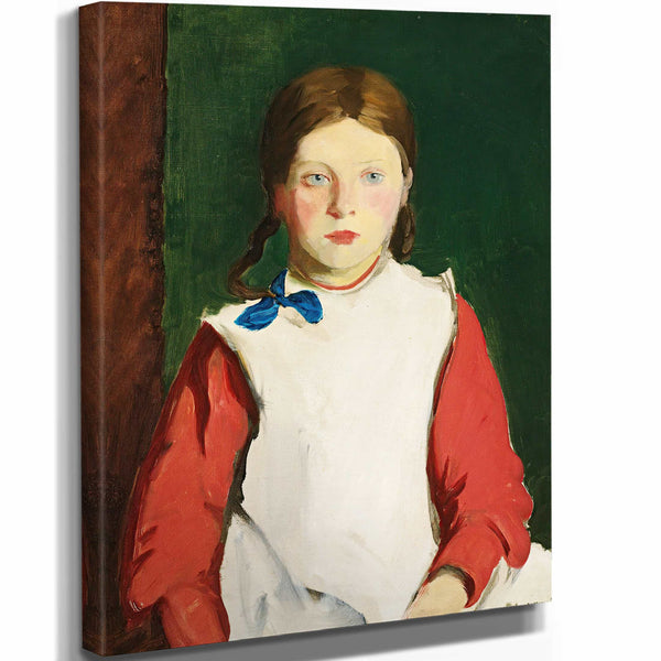 Robert Henri 11" x 14" / Stretched Canvas Wrap Little Irish Girl By Robert Henri