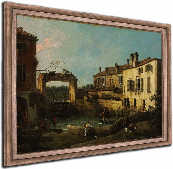 Lock Near Dolo By Canaletto