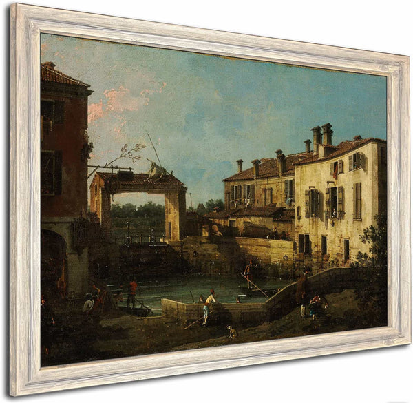 Lock Near Dolo By Canaletto