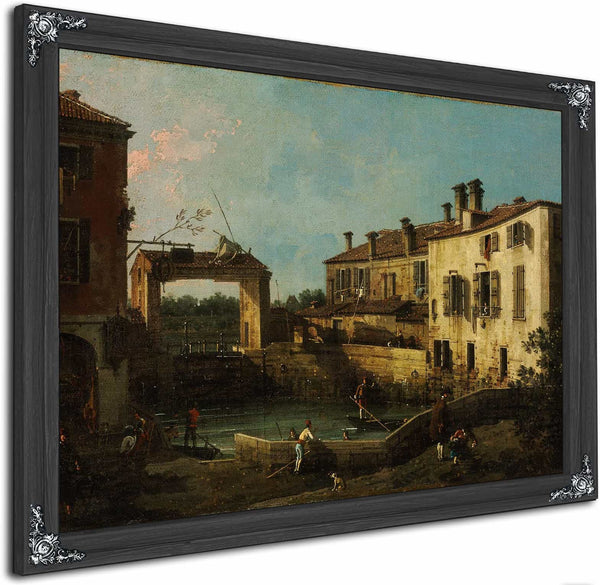 Lock Near Dolo By Canaletto